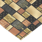 Happy Elegantly Tiled Menorahs ロングテーブルランナー (コーナー)