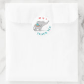 Happy Elephantありがとう ラウンドシール (バッグ)