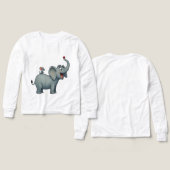 Happy Elephant & Little Mouse – Cute Kids T-Shirt (デザイン 正面＆背面)