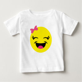 Happy Emoji Girl ベビーTシャツ