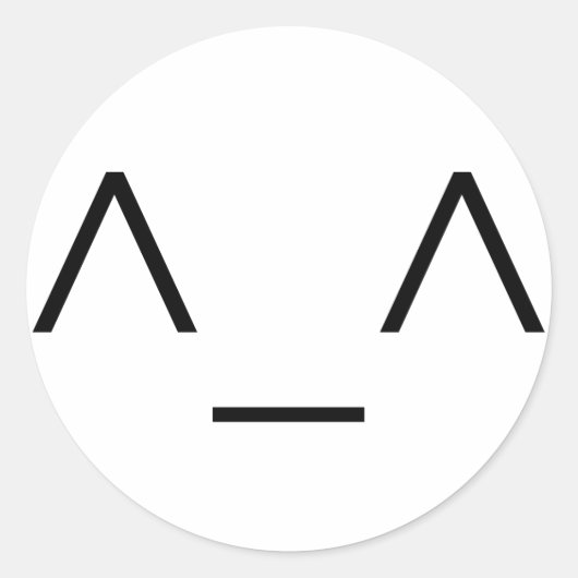 ^_^ Happy Emoticonスタンプ ラウンドシール (正面)