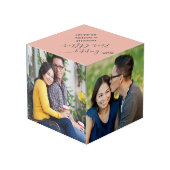 Happy Ever カスタム After Photo 結婚 4 フォトキューブ (裏面アングル)