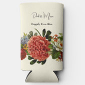 Happy Ever After BOHO retro floral tapestry スリム缶クーラー (正面)