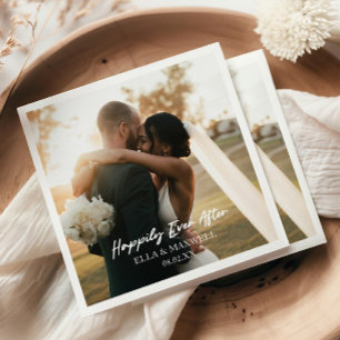 Happy Ever After Photo 結婚写真 スタンダードカクテルナプキン