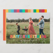 Happy Everythingおもしろいレトロ60s写真 シーズンカード (正面/裏面)