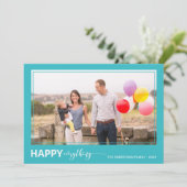 Happy EverythingはっきりしたとScript Holiday Photo シーズンカード (スタンド正面)
