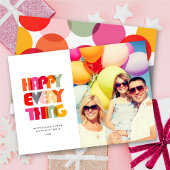Happy Everythingはっきりしたタイポグラフィ写真 シーズンカード