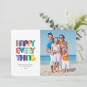 Happy Everythingはっきりしたタイポグラフィ写真 シーズンカード (スタンド正面)