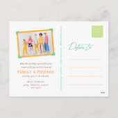 Happy Everythingカラフルタイポグラフィモダン写真 シーズンポストカード (裏面)