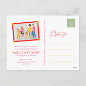 Happy Everythingカラフルタイポグラフィモダン写真 シーズンポストカード (裏面)