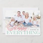 Happy Everythingクラシックタイポグラフィモダン写真 シーズンカード (正面)