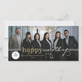 Happy Everythingシンプルタイポグラフィフォトビジネス シーズンカード (正面)