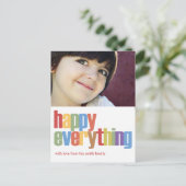 Happy Everythingホリデーフォトカード シーズンポストカード (スタンド正面)