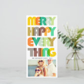Happy Everythingメリーのタイポグラフィ写真 シーズンカード (スタンド正面)