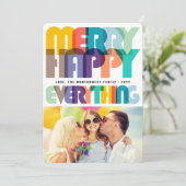 Happy Everythingメリーのタイポグラフィ写真 シーズンカード (スタンド正面)