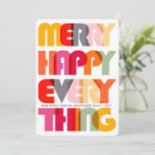 Happy Everythingメリーのタイポグラフィ写真 シーズンカード (スタンド正面)