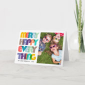 Happy Everythingメリーのタイポグラフィ写真 シーズンカード (正面)