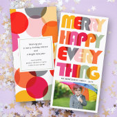 Happy Everythingメリーのタイポグラフィ写真 シーズンカード
