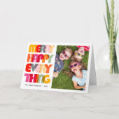 Happy Everythingメリーのタイポグラフィ写真 シーズンカード (正面)