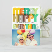 Happy Everythingメリーのタイポグラフィ写真 シーズンカード (スタンド正面)