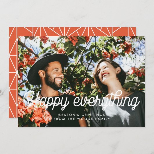 Happy Everythingレトロヴィンテージ写真 シーズンカード (正面/裏面)