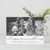 Happy Everything手書きモダンスクリプトフォト シーズンカード (スタンド正面)