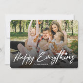 Happy Everything白いスクリプカジュアルトのシンプル写真 シーズンカード (正面)