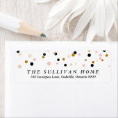 Happy Everything紙吹雪 |休日の住所 シール (インサイチュ)