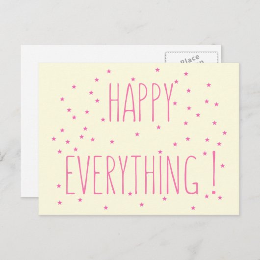 Happy Everything -おもしろい引用文はがき シーズンポストカード (正面/裏面)