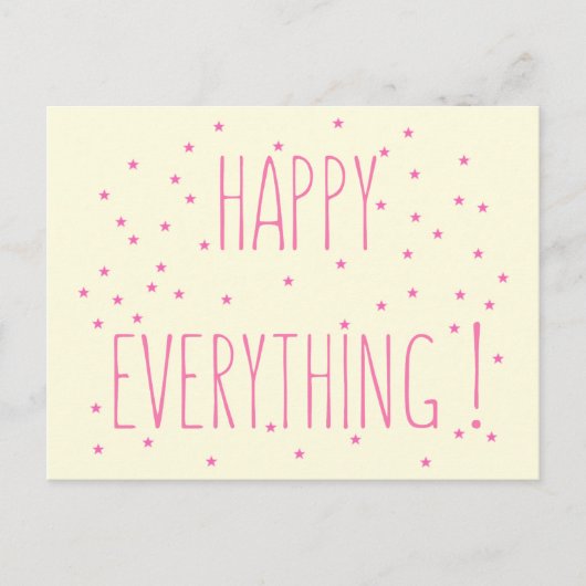 Happy Everything -おもしろい引用文はがき シーズンポストカード (正面)