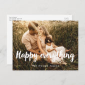 Happy everything モダン Holiday写真 ポストカード (正面/裏面)