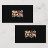 Happy Everything Boxer Dog Seasons All Year Tree L 名刺 (正面/裏面)