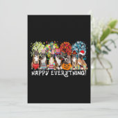 Happy Everything Boxer Dog Seasons All Year Tree L 招待状 (スタンド正面)