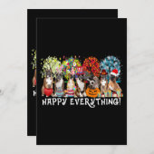 Happy Everything Boxer Dog Seasons All Year Tree L 招待状 (正面/裏面)