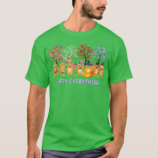 Happy Everything Cat Seasons All Year Ree Funny Ca Tシャツ