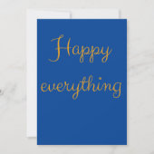 Happy Everything - Elegante Schrift Grußkarte (正面)