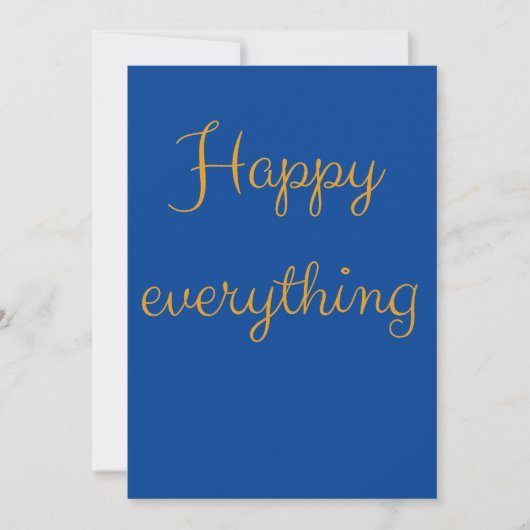 Happy Everything - Elegante Schrift Grußkarte (正面)