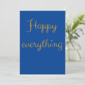 Happy Everything - Elegante Schrift Grußkarte (スタンド正面)