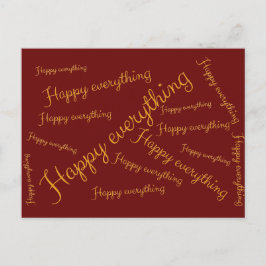 Happy Everything - Elegante Schrift Grußkarte シーズンポストカード