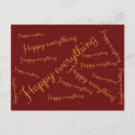 Happy Everything - Elegante Schrift Grußkarte シーズンポストカード