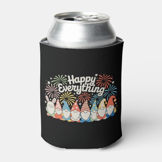 Happy Everything Gnomes All Year Every Holiday 缶クーラー (缶正面)