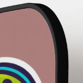 happy fとミニマルな漫画のピックボールのシール ピックルボールラケット (左詳細)