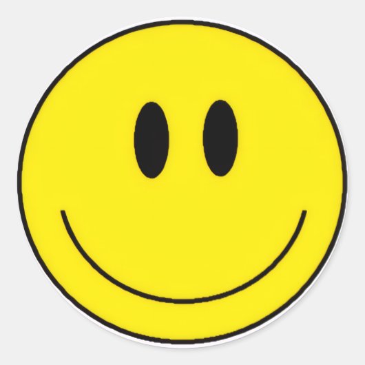 Happy face ラウンドシール (正面)