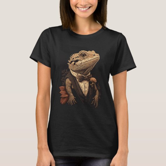 Happy Face Bearded Dragon Tシャツ (正面)