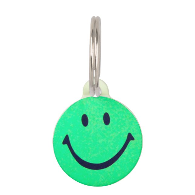 Happy face – Happiness – smiling face ペット　ネームタグ (正面)