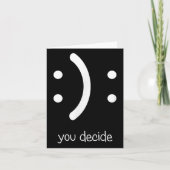Happy Face Sad Face I Smile You Decide  カード (正面)