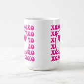 Happy Face, xoxo, valentine, custom mug, cup コーヒーマグカップ (中央)