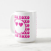 Happy Face, xoxo, valentine, custom mug, cup コーヒーマグカップ (正面左)