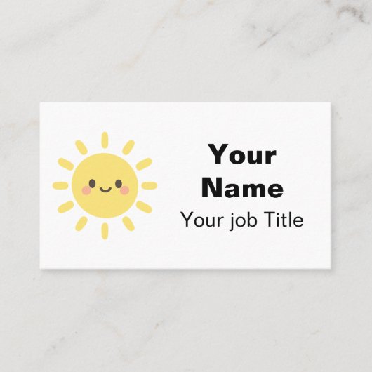 Happy Face Yellow Sun 名刺 (正面)