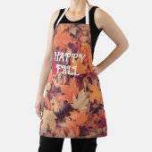 Happy Fall Autumn Leaves Cozy All-Over Print Apron エプロン (インサイチュ)